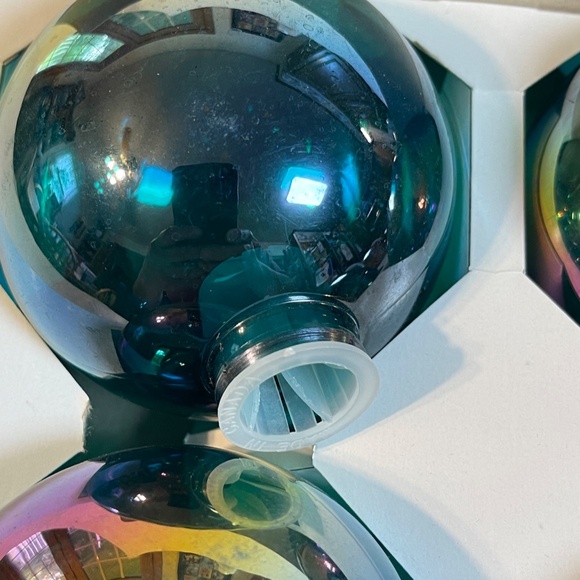 9 Vintage Barcana Festive Lights Shatterproof Bulb Covers Iridescent  80 mm - Picture 4 of 16